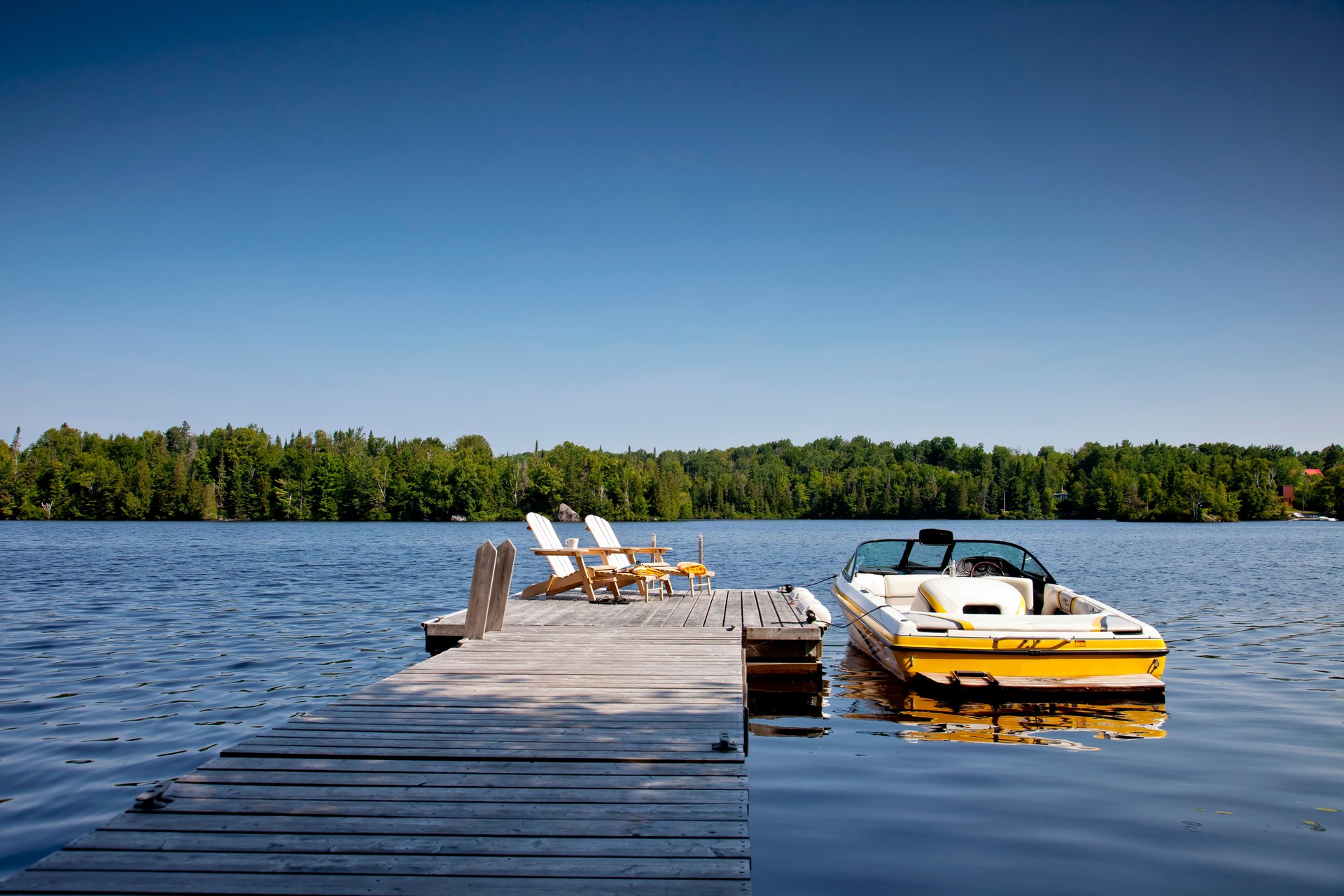 Wakeboard boat and Dock